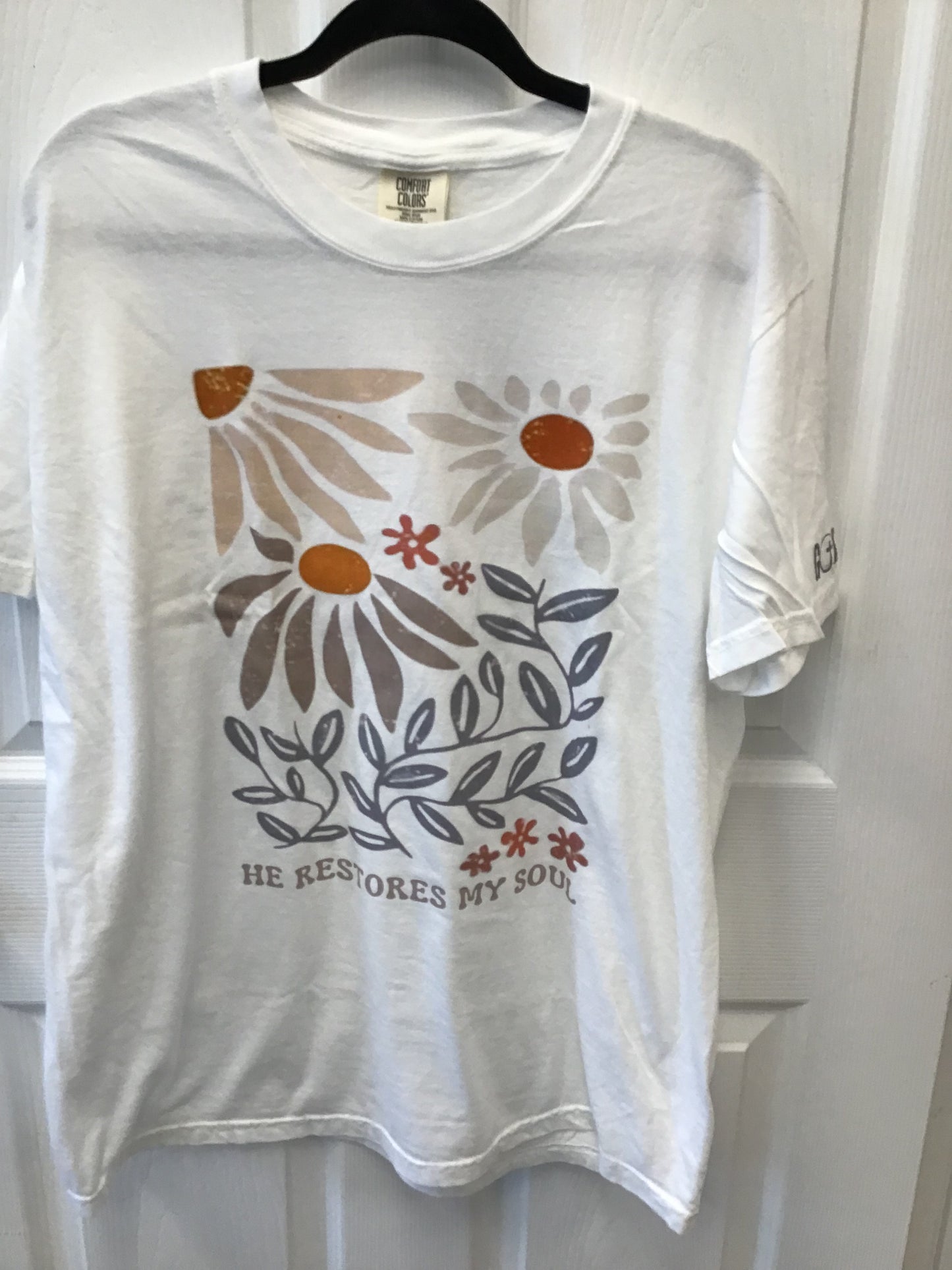 He Restores My Soul-White Tshirt