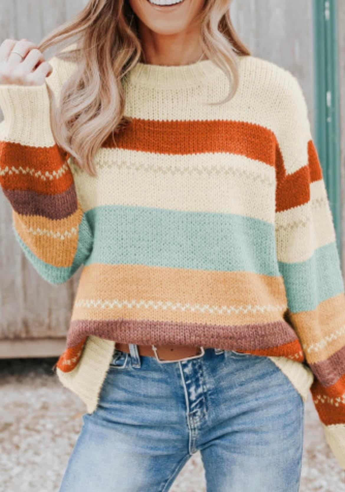Stripe Knitted Sweater